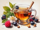 Die Zubereitung des Beeren- und Traubenblätter Tees